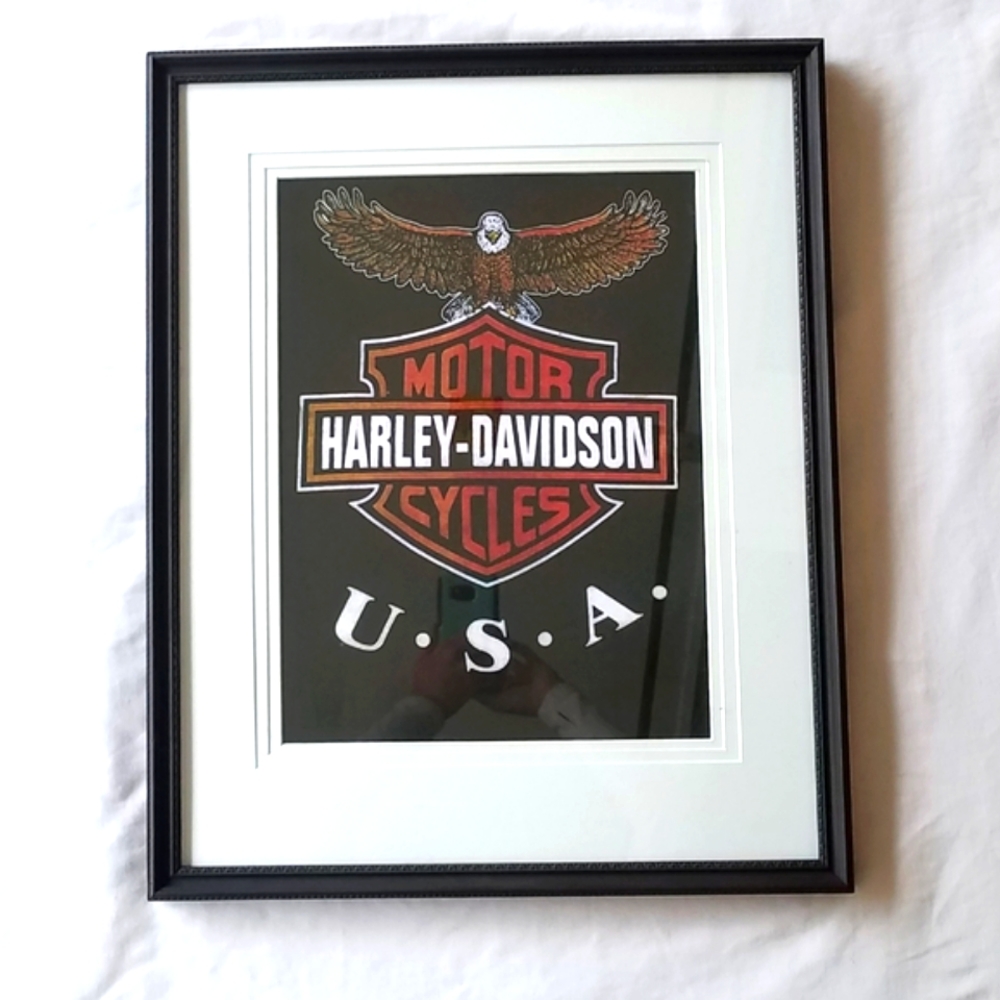 Harley Davidson Framed Graphic Print